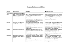 language devices and effect