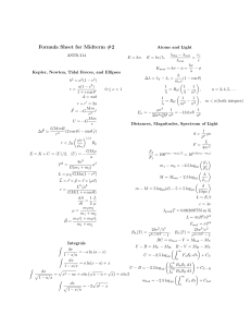 Formula sheet 2