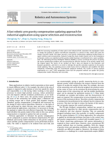 Fast Robotic Arm Gravity Compensation Using Sparse Selection