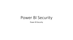 Power BI Security