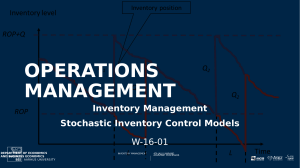 Operations management-inventory management