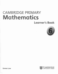 Cambridge Primary Mathematics Learner s Book 6