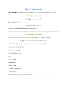 List-of-Conjunctions