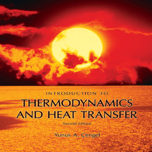 Thermodynamics and Heat Transfer 2nd Edition by Yunus A. Cengel