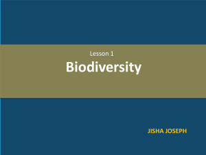 L1 - Biodiversity Notes