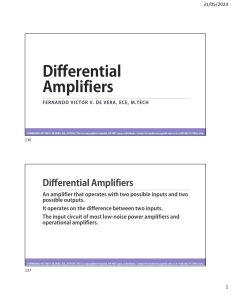 ECAD - Differential Amplifiers and Operational Amplifiers
