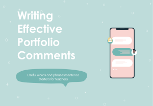 Writing Effective Portfolio Comments - Creator (Didiedidy)