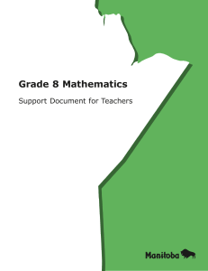g8 mathematics support document for teachers