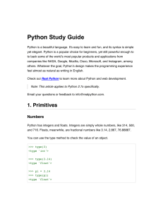 Python Study Guide