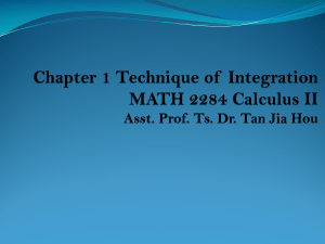 Chp 1 Technique of Integration