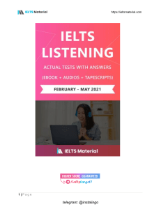 584- IELTS Listening Actual Test with Answers (February - May 2021) 2021, 167p