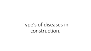 Type’s of diseases in construction