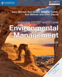 Cambridge IGCSE Environmental Management Coursebook