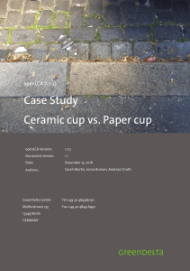 Report Ceramic cup vs Paper cup