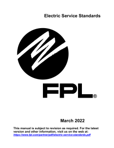 FPL electric service standards