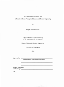 Chemical Reactor Design Tool Thesis