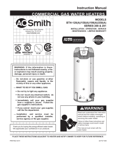 AO Smith BTH-199 Manual