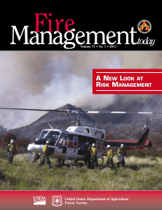 Fire Management Today A New Look at Risk Management