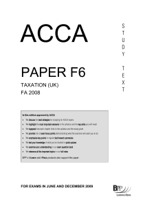 ACCA F6 study text