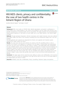 HIVAIDS clients privacy and confidentiality The ca