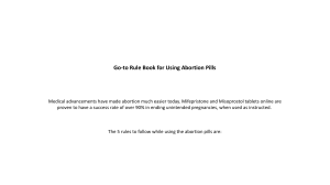 Go-to Rule Book for Using Abortion Pills