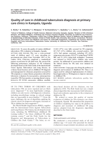 Childhood TB Diagnosis Quality in Kampala, Uganda