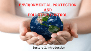 Environmental Engineering - Lecture 1