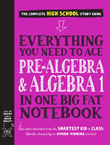 Workman Publishing - Everything You Need to Ace Pre-Algebra and Algebra I in One Big Fat Notebook (Big Fat Notebooks)-Workman Publishing Company (2021)
