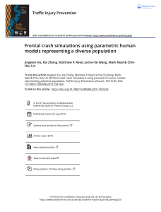 Frontal Crash Simulations with Parametric Human Models