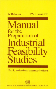 BEHRENS HAWRANEK manual for the preparation of industrial feasibility studies