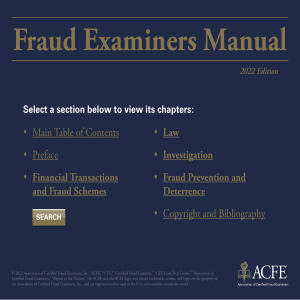 2022 Fraud Examiners Manual