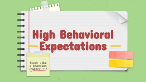 High Behavioral Expectations PD 2-2-22