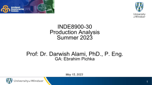 INDE8900-30 Lecture 1 S231