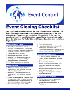 Event Central Closing Checklist