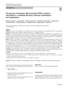 Percutaneous transhepatic biliary drainage (PTBD) in patients with dilated vs. nondilated bile ducts: technical considerations and complications