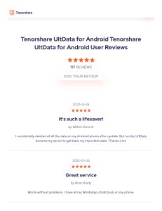 (Latest)Tenorshare UltData for Android (Android Data Recovery) Reviews - Best Tenorshare Android Data Recovery