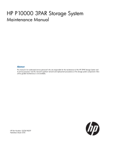 3PAR P10000 Maintenance Manual