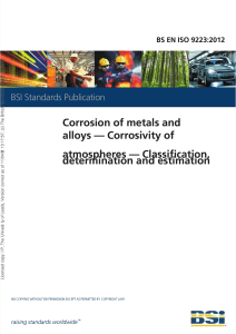 Corrosion of Metals and Alloys Standard