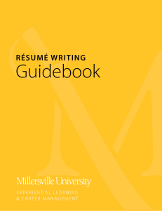 RÉSUMÉ WRITING