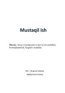 mustaqil ish