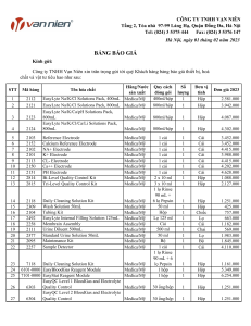 Báo giá hc Medica gửi 2023