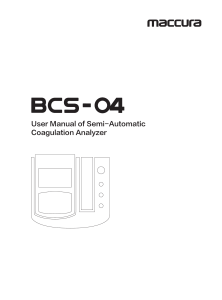 analyzer user manual （BCS-04）