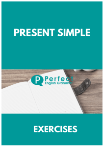 Present Simple Tense Exercises: English Grammar Worksheet