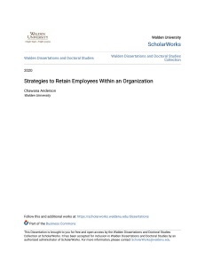 Artigo Strategies to Retain Employees Within an Organization