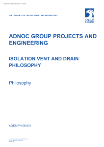 Isolation Vent and Drain Philosophy