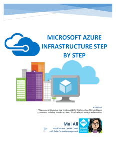 Microsoft  Azure Infrastructure Step By Step