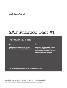 SAT Practice Test #1