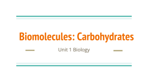 Biomolecules- Carbohydrates
