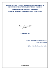 Network Security Lab: Initial Device Configuration