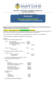 Notes Receivable - Solution Manual